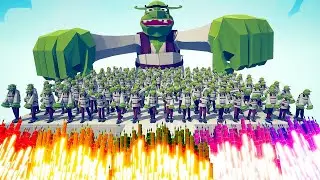100x SHREK + GIANT SHREK vs EVERY GODS - Totally Accurate Battle Simulator TABS