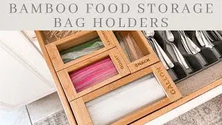 Bamboo Food Storage Bag Holders