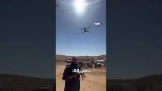 The Israeli military drone threaten an Al-Arabiya TV crew by flying it directly over their heads