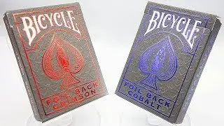 Bicycle Foil Back Crimson Red & Cobalt Blue Playing Cards