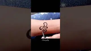Beautiful 'A' and 'S' name couple tattoo design😍 #shorts #initialtattoo #coupletattoo