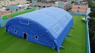 Tente gonflable g&eacute;ante camping en plein air &eacute;v&eacute;nement publicitaire grande tente bleue Tent1-700