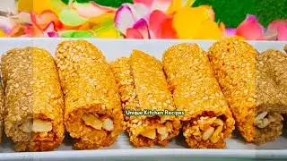 Til Gud Dry Fruits Roll। बाजार की गजक से अच्छी घर पर तिल गुड रोल बनाएं।मकर संक्रांति स्पेशल तिल गुड 