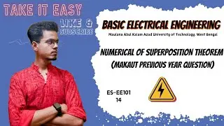 Numerical using Superposition Theorem (Makaut PYQ) | Basic Electrical Engineering | ES - EE101