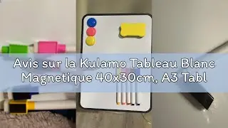 Avis sur la Kulamo Tableau Blanc Magnetique 40x30cm, A3 Tableau Blanc Double Face avec 6 Stylos Marq