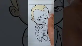 The Boss Baby Coloring Page! 👔👶#art #asmr #drawing #colors #trending #relaxing ##boss