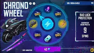 free fire new chrono faded wheel  || full details one spin  rear items ||