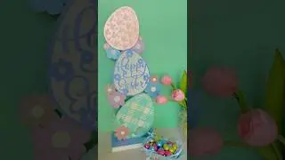 DIY Easter egg decoration idea | stacked patterned eggs Easter decor