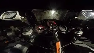 il est 7h, je vais au contrôle technique (contre visite) Honda cbr 600f pc 23 1989