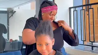 See the style I made Genny because her hair is shorter #hairtutorial #mustwatch