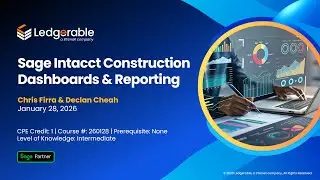 Sage Intacct Construction Dashboards & Reporting