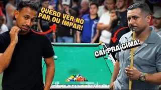 R$ 20 MIL 🔥😱 - O GUGU SEM MEDO DESAFIOU O MAYCON DE TEIXEIRA NO PAR OU ÍMPAR! #sinuca 