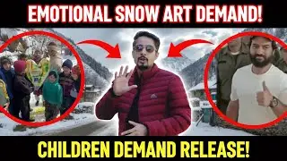 MLA Mehraj Malik: Children’s Emotional Snow Art Demand for MLA’s Release