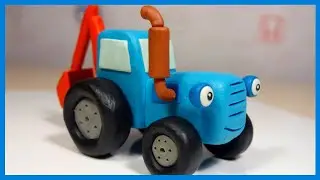 Tractor in plasticine. Specialized Machinery Tractor in clay 👉 Happy baby.