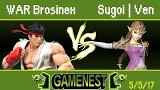 WAR Brosinex (ryu) vs Sugoi | Ven (Zelda) - Wii U Losers Finals