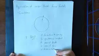 Application of a three dimension vector field: force fields (gravitation)