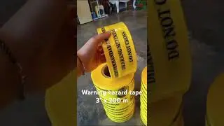 Hazard warning tape 3&rdquo; x 200 m. Visit www.pancarselamat.com.my