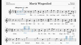 Mari&auml; Wiegenlied (Reger) | A♭Major | ABRSM Grade 5 | List B | 60 bpm | Sing-Along