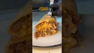 LOADED BACON CHEESEBURGER GIANT BURRITO from Elm Street Diner in Norwalk, CT! 🌯🔥🤤 #DEVOURPOWER