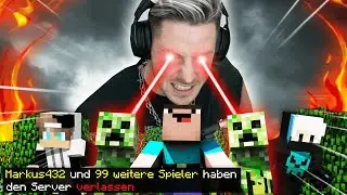 100 Spieler in Minecraft so NERVEN, dass ALLE den SERVER verlassen (Rage QUIT!)