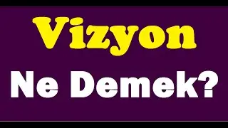 vizyon ne demek, vizyon nedir