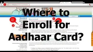 Where to enroll for aadhaar card?
