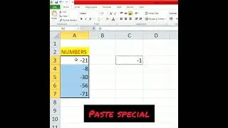 How to Change Negative Numbers to Positive in Excel