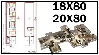18x80 House plan With Interior | South Facing | Ground +1 | 2 Storey | Gopal Architecture
