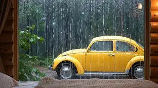 Deep Sleep Rain Sounds 🌧️ Cozy Cabin Window | Relaxing Rain ASMR for Stress Relief