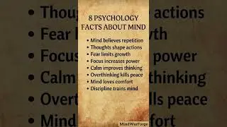 8 Psychology facts about mind #psychologyfacts #motivation #qoutes