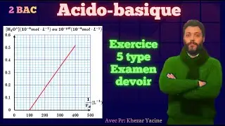 2BAC Biof Transformations chimiques li&eacute;es aux r&eacute;actions acide base exercice 5 examen Pr Khezar Yacin