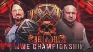 WWE Hell In a Cell 2018 Aj Styles vs Samoa Joe Official Match Card