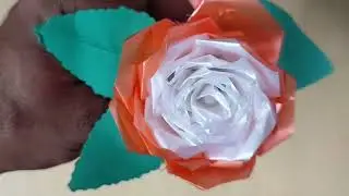 DIY Ribbon Rose Flower | Easy Craft #DIYRibbonRose #RibbonCraft #RoseMaking #DIYFlower  #DIY