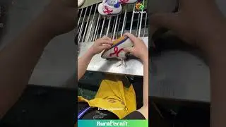 This Shoe Factory Worker is a Sole-Attaching PRO! #shoemaking #factory #skills #satisfying