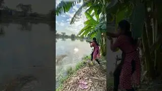 The lady catch Fish In Beautiful Nature Best Fishing Video #hookfishtrap #fishingmethods #fishing