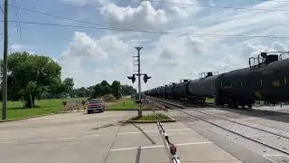 Friendly crew on BNSF/KCS ethanol gate perspective in TX 