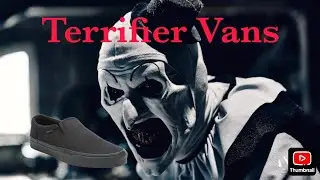 Custom Hand-painted Vans Shoes- Terrifier theme 🤡