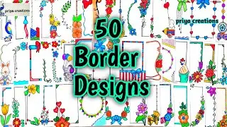 50 Project Border Designs (Easy Inspiration) | Border Designs For Project|All Subject Border Designs