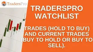 TradersPro Watchlist  trades (Hold to Buy) and current trades (Buy to Hold or Buy to Sell).