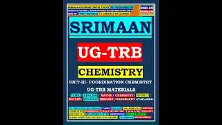 UG-TRB (2023):CHEMISTRY-UNIT-III STUDY MATERIAL AVAILABLE-SRIMAAN COACHING CENTRE-8072230063 #SHORTS