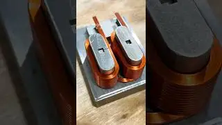 Doul Coils Edgewise Winding.Flat wire Winding machine.BLDC coils forming machine. #coppercoil