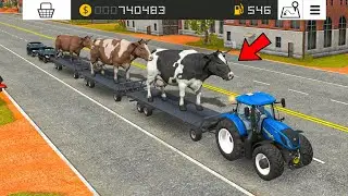 Кормление коров и тюки соломы в FS18 | Многопользовательский режим FS18 | Таймлапс |