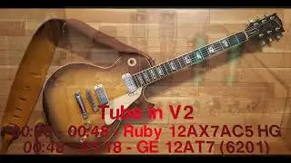 V2 Tube Test in 'Salvage' Amp: Ruby 12AX7 vs GE 12AT7