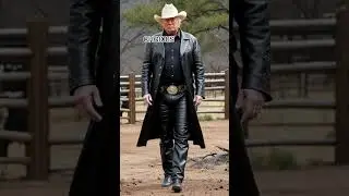 TRUMP WEARS A BLACK LEATHER COWBOY OUTFIT😕