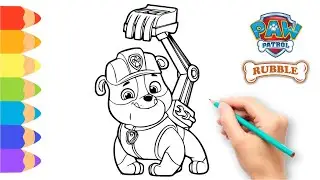 How to Draw Paw Patrol The Movie 🐾 Drawing Paw Patrol Rubble