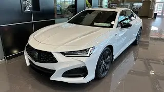 Белый Acura TLX A-Spec SH-AWD 2023 года