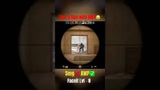 Smg❌ AWP✅  Run n Gun with AWP😂 Faceit Lvl 8 #cs2 #csgo #gaming #omg #op #ai #games #og #trend #fypp
