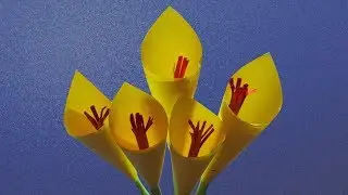 How to Make Beautiful Lily Paper Flower | DIY Home Decoration Flower W/ Paper | Origami Paper Crafts