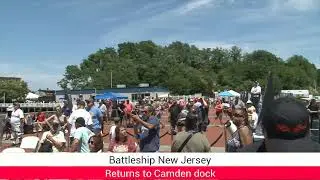 Battleship New Jersey Return to Camden