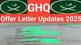 GHQ Offer Letter Updates 2025! GHQ Assistant LDC UDC Offer Letter Updates